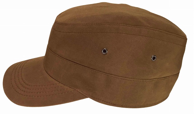 ワックスコートクロスで作った帽子イメージ ブラウン