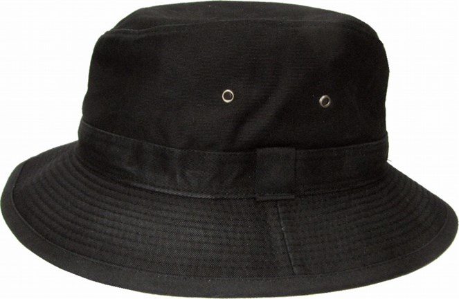 サファリハット ユーズド 古着 washed コットン 綿100% 秋冬 春夏 日本製 ブラック 1
