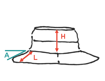 H316型 サファリハット 形状イメージ
