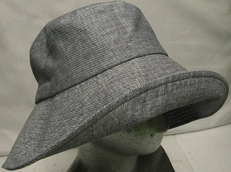 綿麻トップの帽子の製作例１